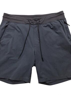 Western Rise Shorts Mens Size 31 Performance Stretch Drawstring Zip Pocket Blue